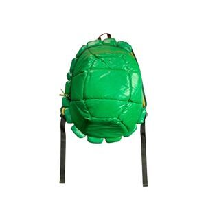 2013 Retro TMNT Ninja Turtles Shell Backpack With Hood Green Plush Nickelodeon